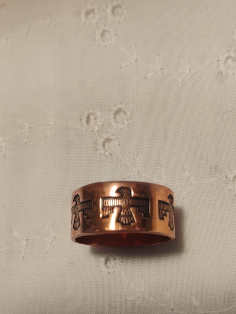 Phoenix Southwest Copper Navajo Wide Band Ring (Men's/Women's)